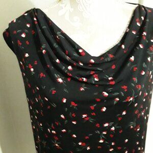 Banana Republic cowl neck sleeveless floral top size L